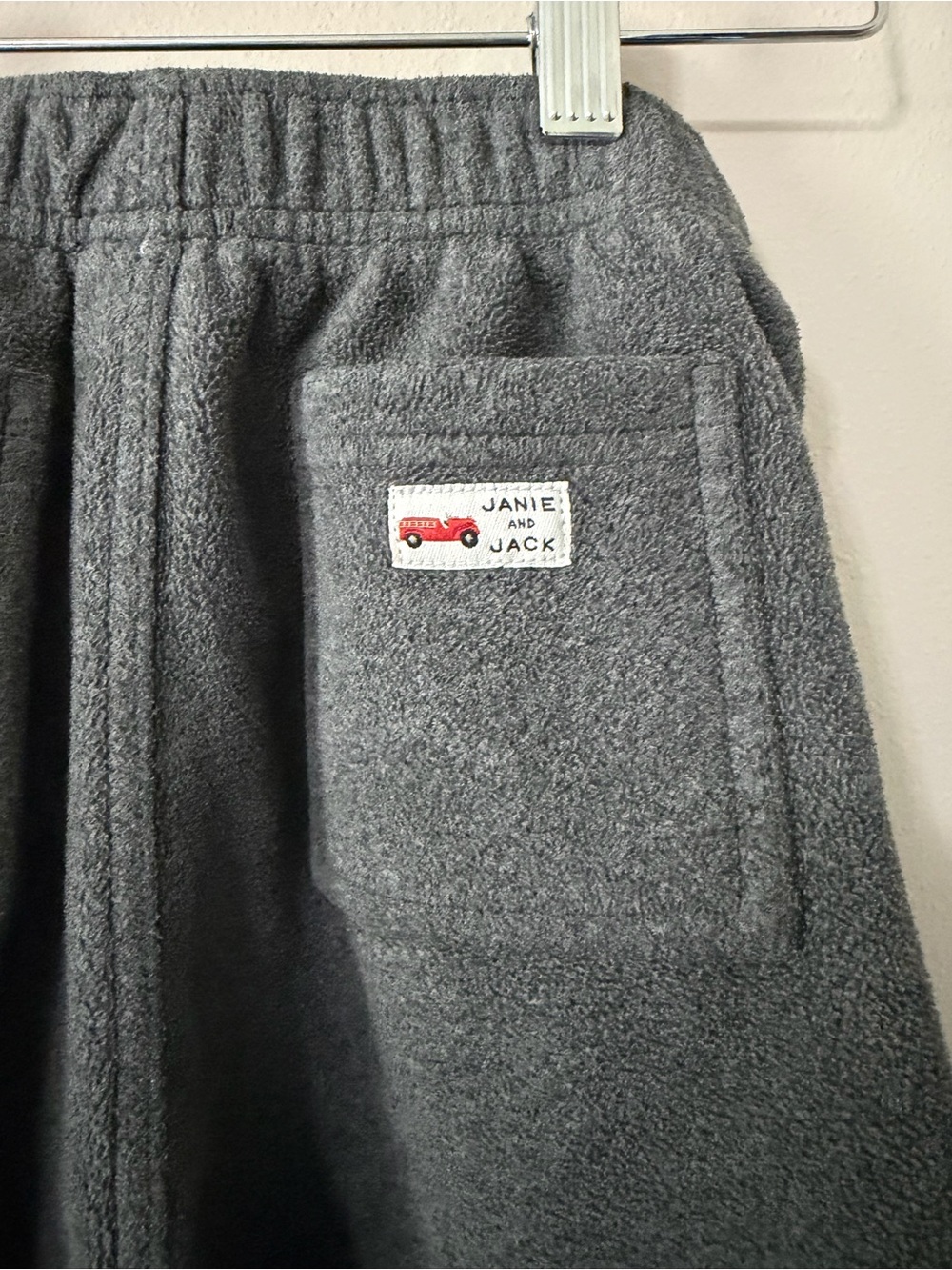 Janie and Jack Boys Gray Fleece Wide Leg Lounge Pants Size 5 Cozy Pull On - Picture 6 of 6